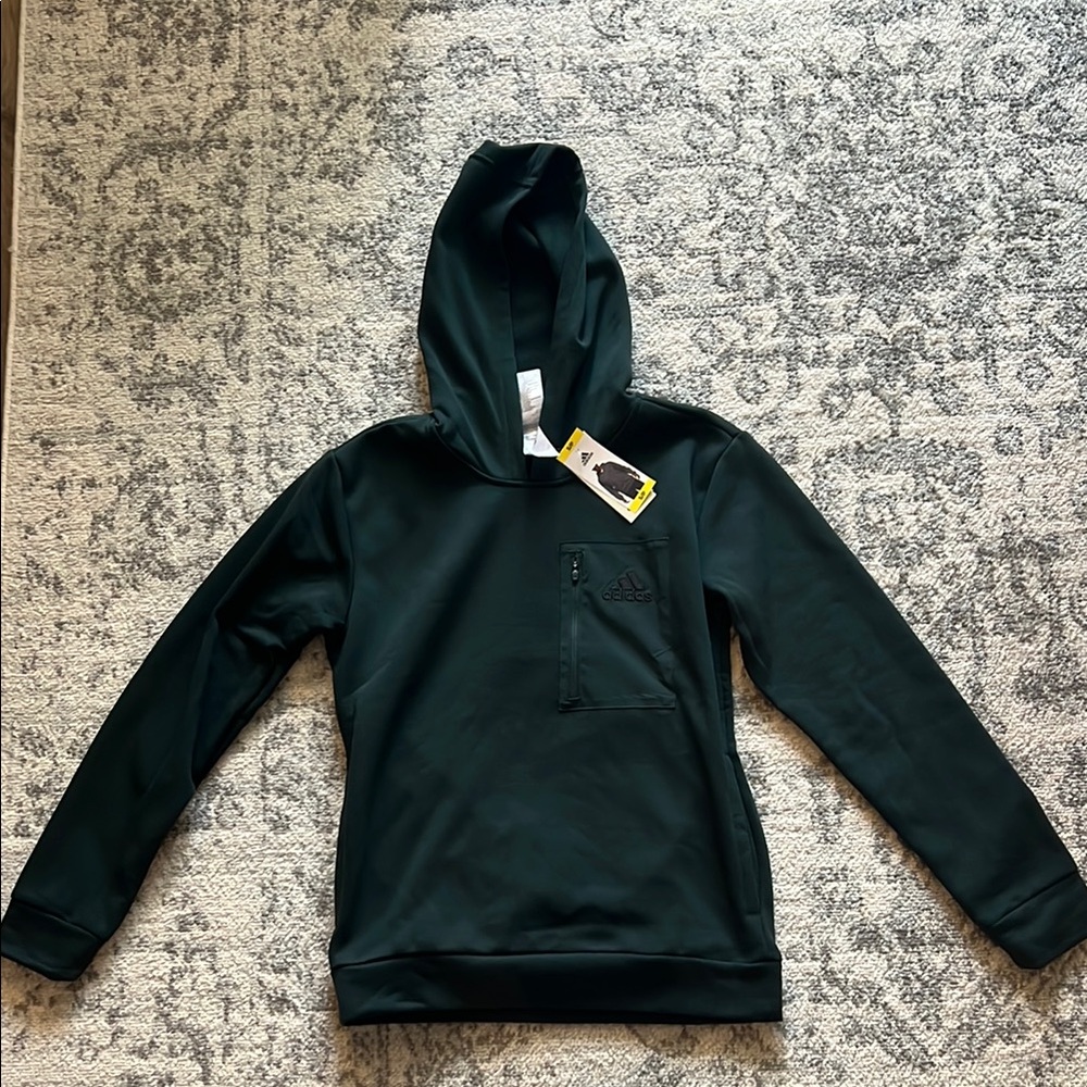 Adidas Dark Green Hoodie - Men’s Small NWT